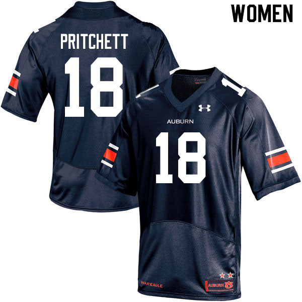 Women #18 Nehemiah Pritchett Auburn Tigers College Football Jerseys Sale-Navy - Click Image to Close